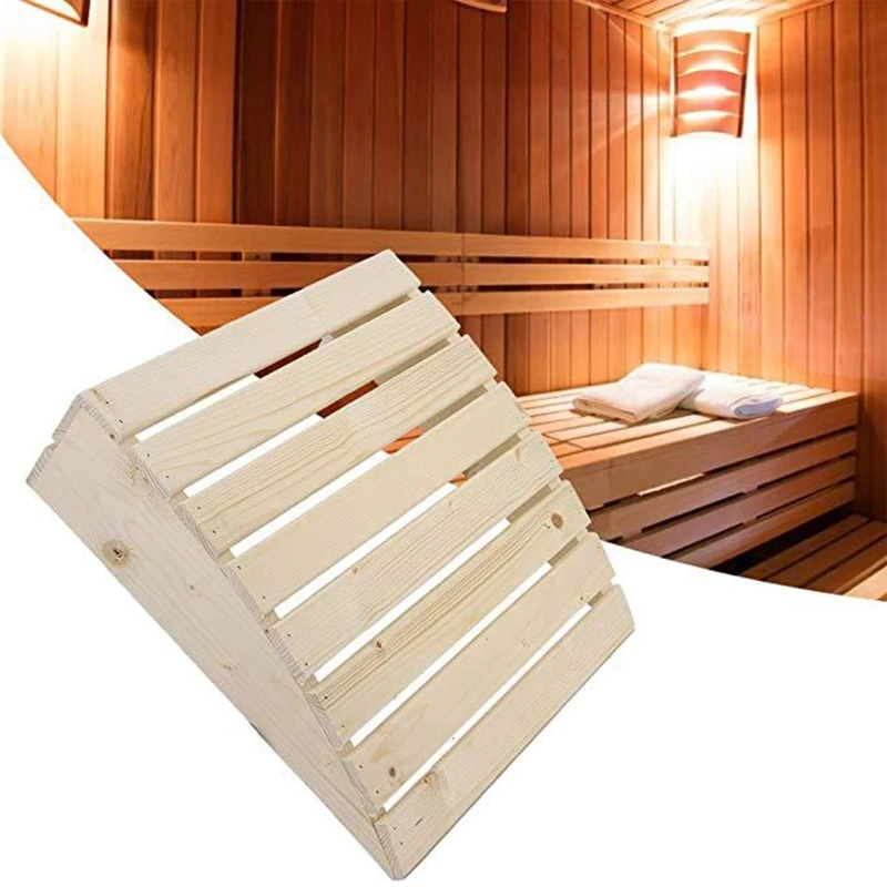 

Wooden Sauna Pillow, Practical Comfortable Sauna Room Pillow Headrest Sauna