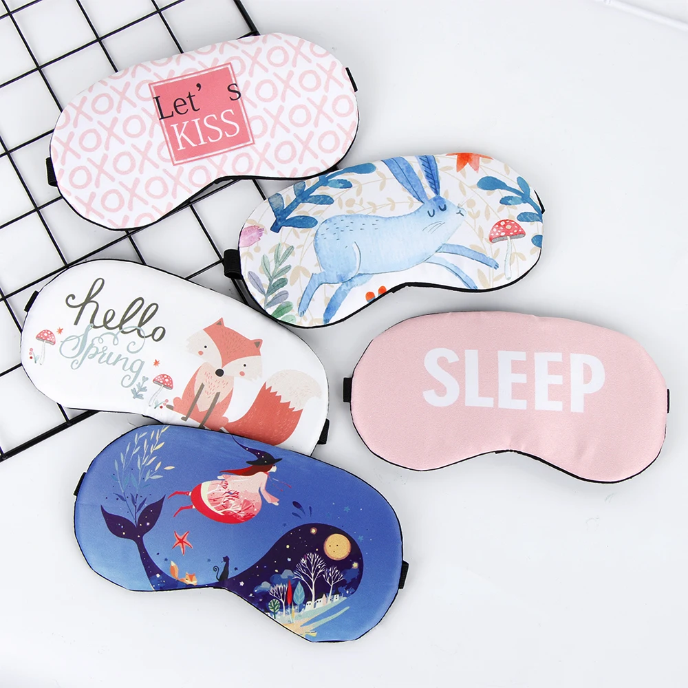 Милый Стиль маска на глаза для сна Мягкие затенение крышка Мода Отдых