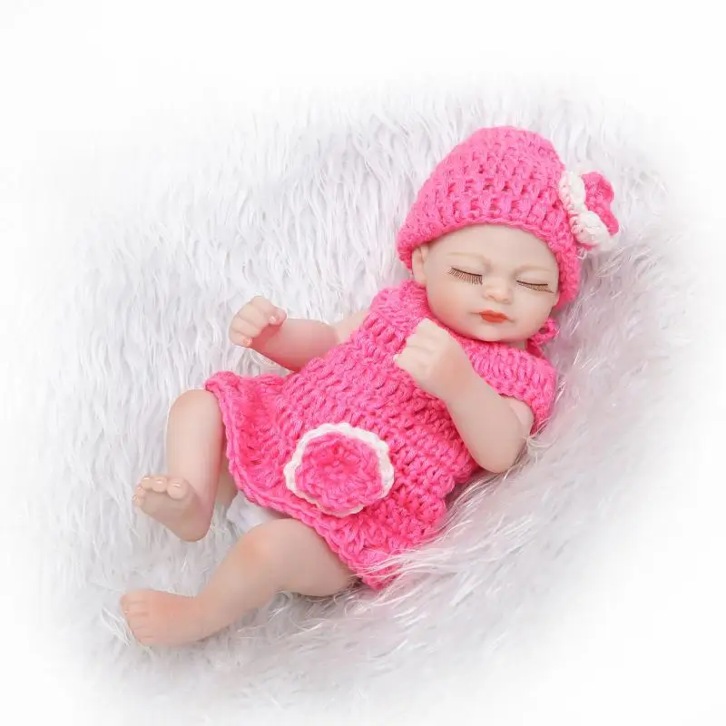 

Pink Dress Creative Cute Reborn Dolls Exquisite Xmas Gift Early Education Children's Friend House Playing Simulated Toy