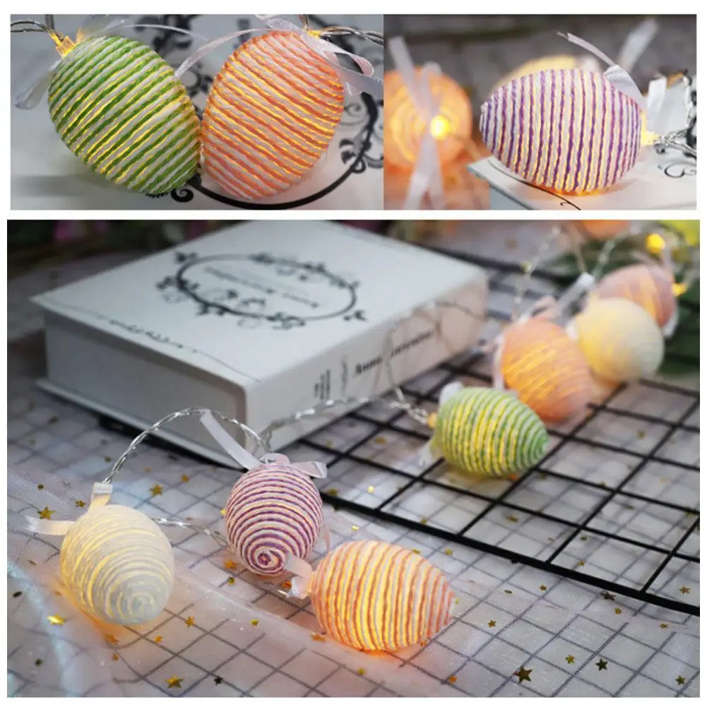 Новый светодиодный светильник 10 цветов на батарейках 1 8 м с пасхальными яйцами