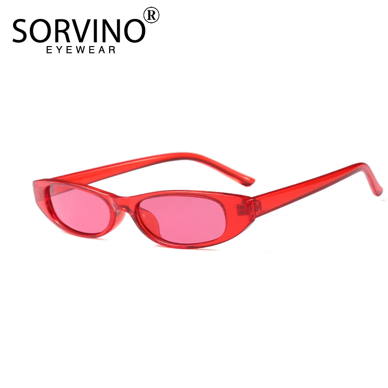 Маленькие узкие солнцезащитные очки кошачий глаз SORVINO 2020 женские и мужские