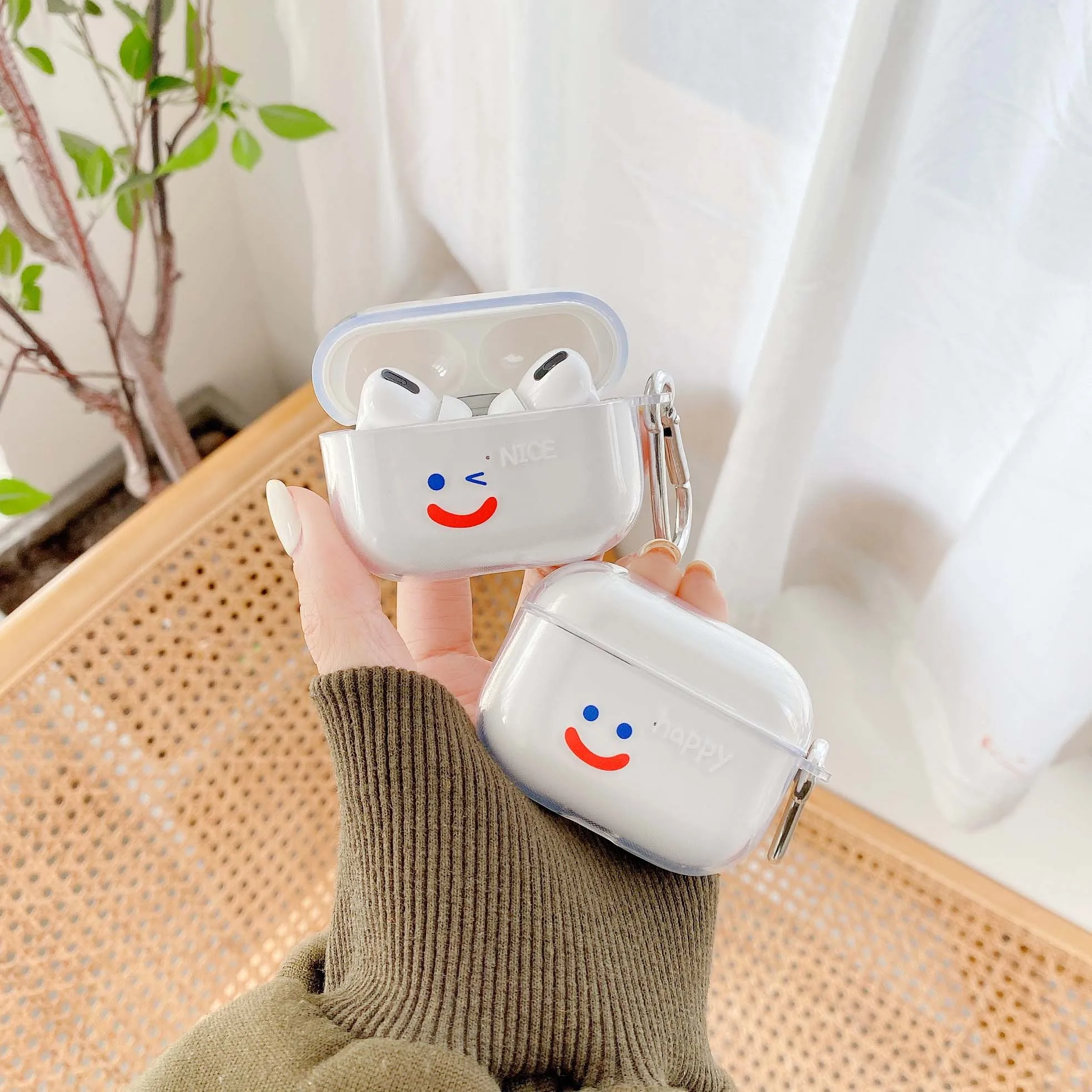 

Smiley fundas For AirPods 1/2 Pro Case Korean Ins headphone case For Air pods 3 Pro silicone Earphone Cover