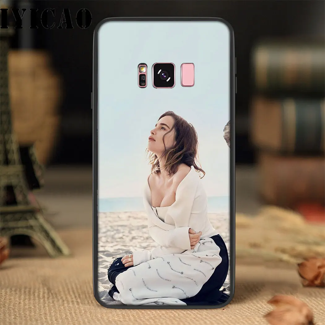 IYICAO Emilia Clarke Hard Soft Silicone Case for Samsung A3 A5 A6 Plus A7 A8 A9 J6 Phone Cover | Мобильные телефоны и