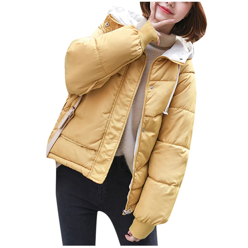 SAGACE Женская однотонная хлопковая куртка с длинным рукавом в Корейском стиле