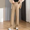 Women Chic Office Wear Straight Pants Vintage High Ladies Trousers Baggy Korean 2023 Spring/Summer/Autumn Wide Leg Female 4