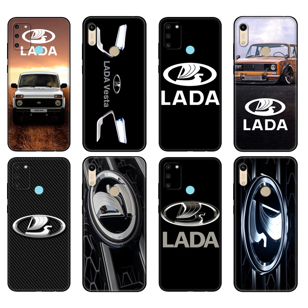 

Black tpu Case For Honor 8a Prime 8s 9 10X Lite 9A 9C 9X Premium Pro 9S Case Cover Russian National Automobile LADA