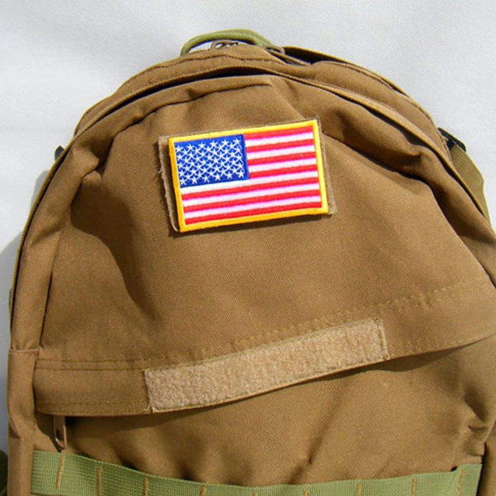 High Grade Embroidered thread American Flag Patch Patriotic USA Military tactics Iron-On or Sew to Any Garment | Дом и сад