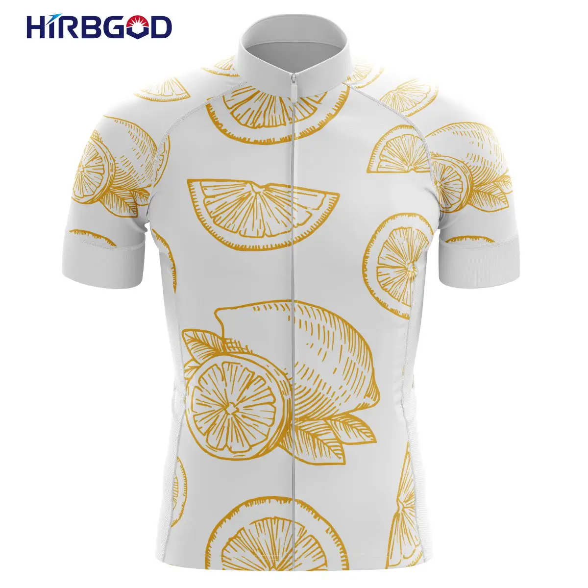 

HIRBGOD for Men Simple Fruit Stylish Lemon Bicycle Clothing Quick Dry Cycling Jersey Short Sleeve Bike Sportswear,TYZ795-01
