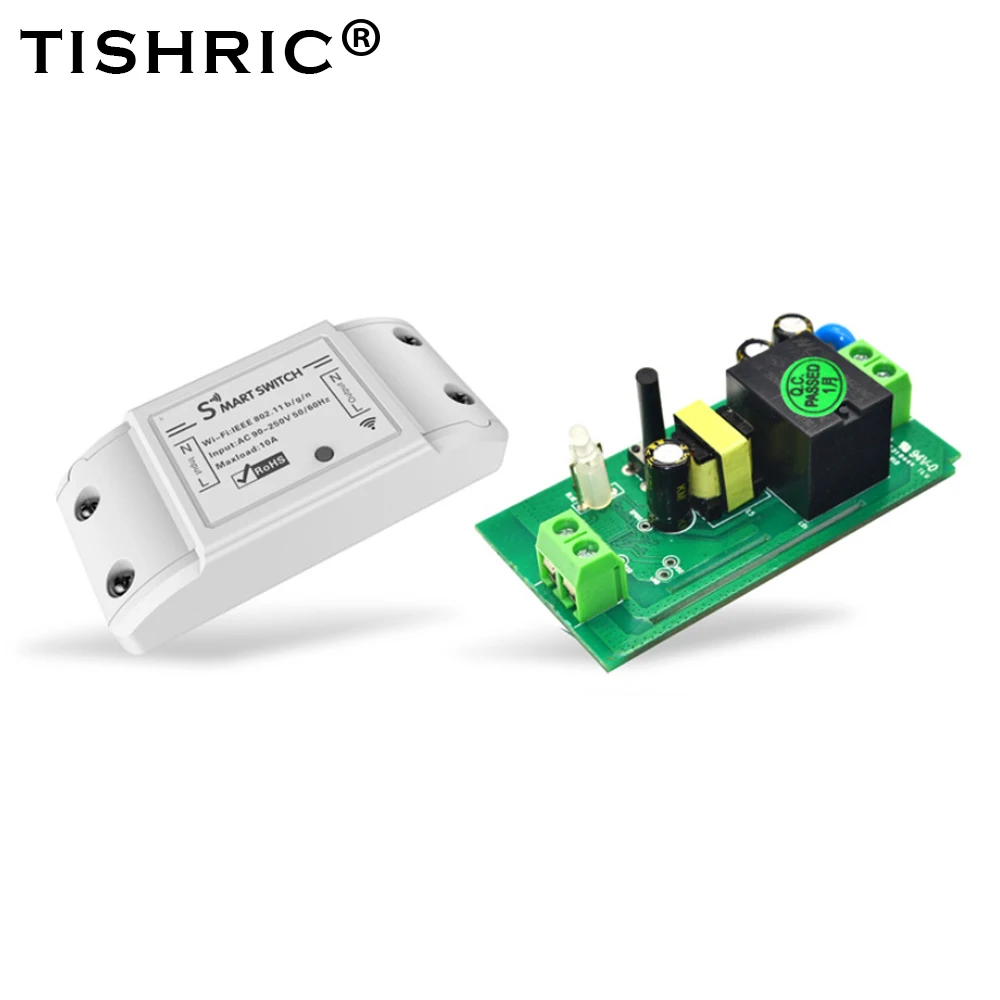 TISHRIC Tuya Wifi Smart Basic Switch 220V/Timer/Module Wireless Remote Home Work with Google Alexa | Электроника