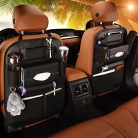 pu leather auto backseat hanging bags car seat back storage bag multifunction phone tissue storage organizers seats accessories
