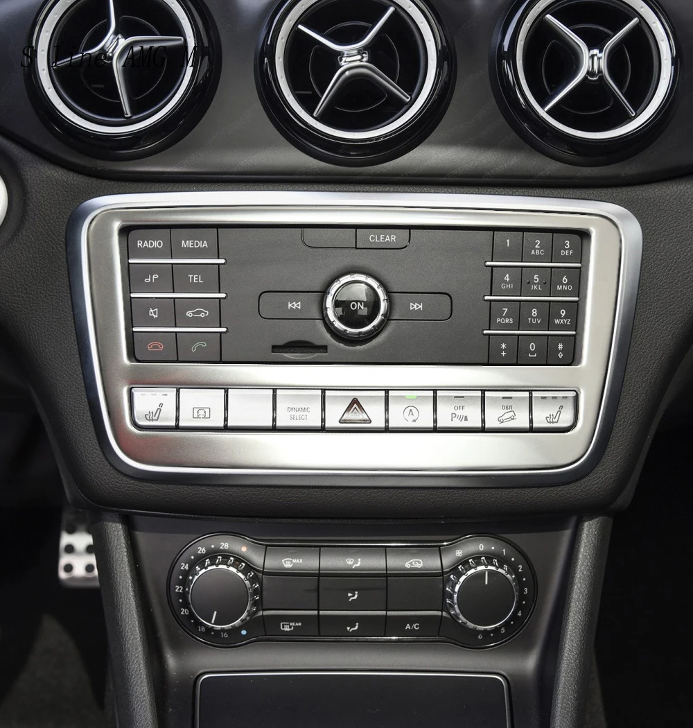 

Для Mercedes Benz GLA X156 CLA C117 A B Class W176 W246 Автомобильная центральная консоль кондиционер CD панель управления декоративные наклейки