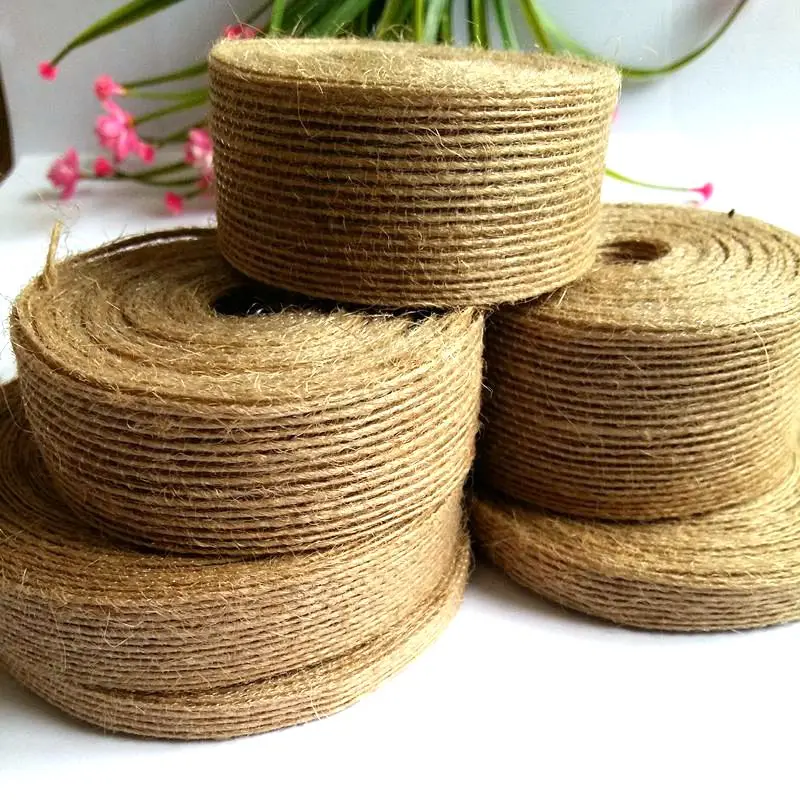 5/10yards/lot 6-38mm Natural Vintage Ribbons Jute Hessian Burlap Ribbon Rustic Weddings Belt Strap Floristry Party Handwork Cra - купить по