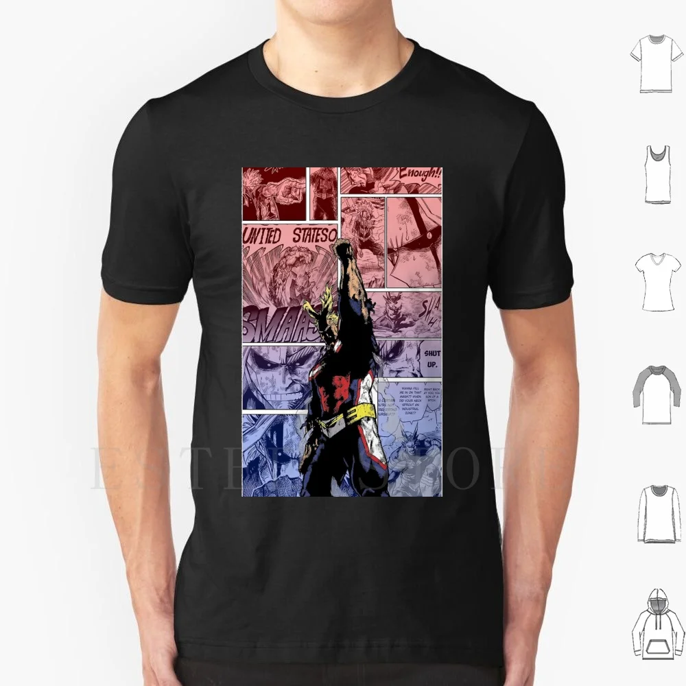 Футболка All Might One For Boku No Hero Academia с принтом хлопковая футболка в винтажном стиле