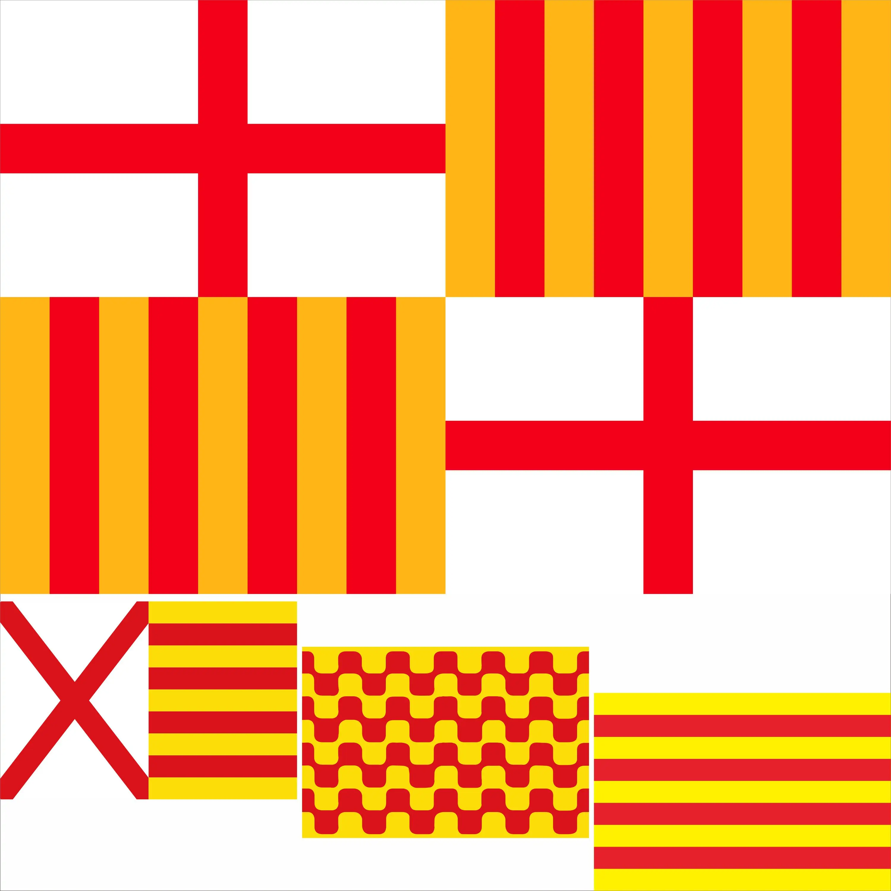 Bandera de Badalona de España, Bandera de 3x5 pies, 90x150cm, 100D, poliéster, Terrassa, 60x90cm, 21x14cm