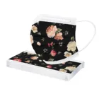 Маска для лица с цветочным принтом для женщин и мужчин, маска для лица из углеродного волокна Pm2.5, маскариллы на заказ, косплей-маска на Хэллоуин