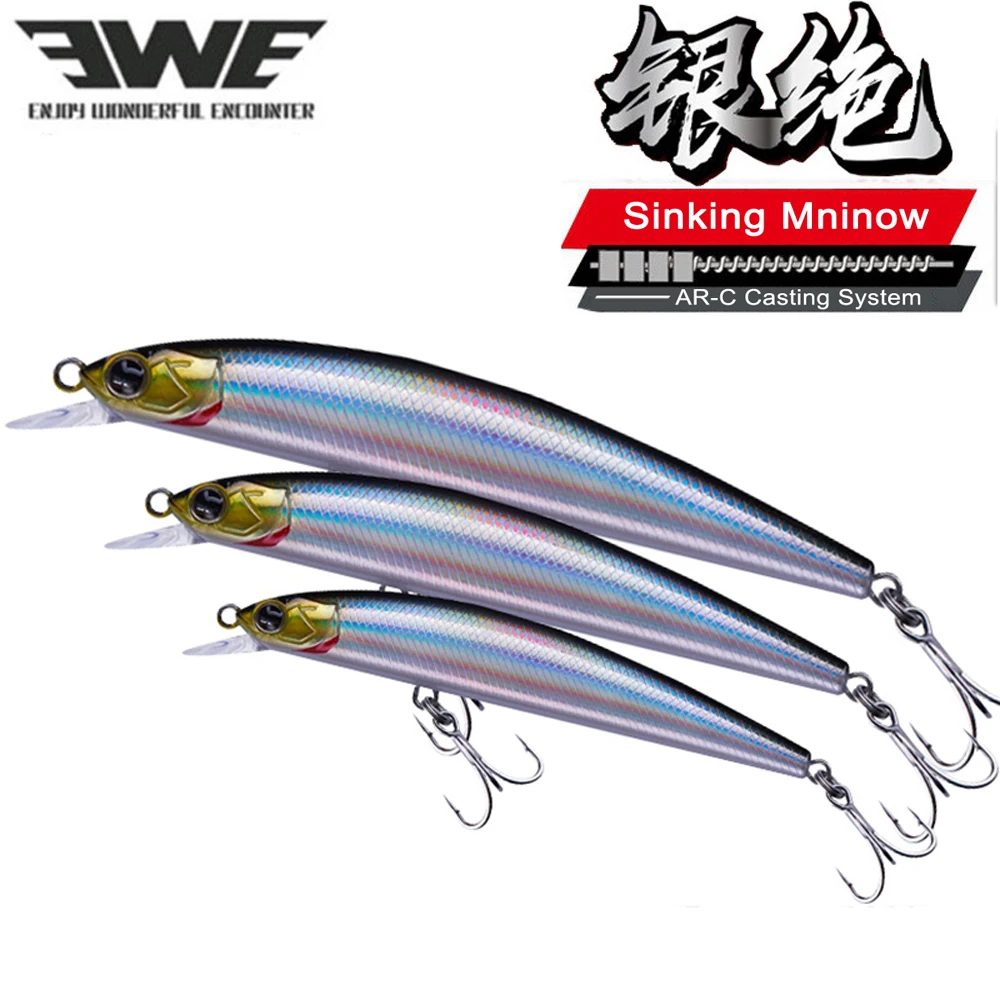 

EWE S-95s/65s AR-C Jerkbait Slow sinking Minnow 4.5g 10.5g Wobblers Lures Fishing Artificial tackle For Trout Pike Bass Wobbler