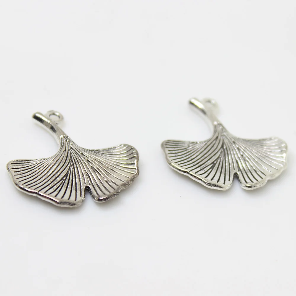 Подвеска гингко с отцом гинкго билоба античное серебро 10 шт. 22x24 мм | Украшения и