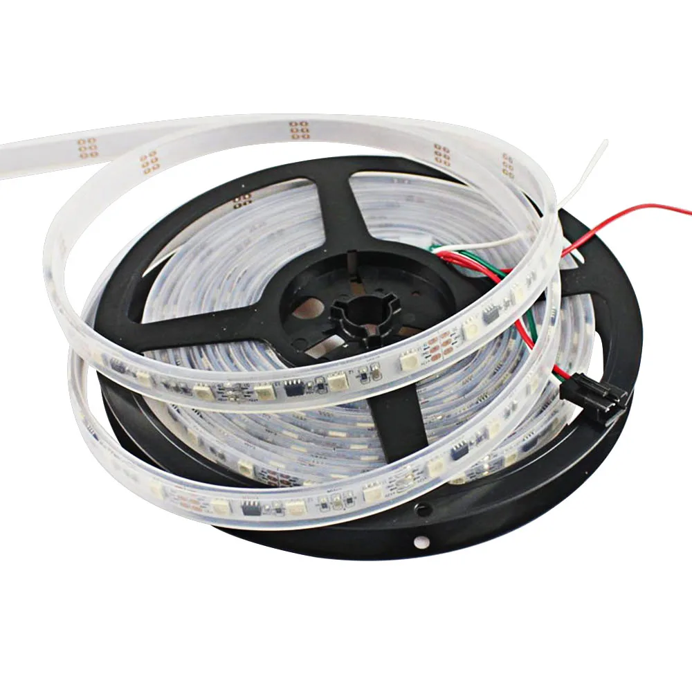 

WS2811 5050 RGB LED Strip 5M 150 Leds Individual Addressable DC12V White PCB, 2811 led strip Addressable Digital IP67 Waterproof