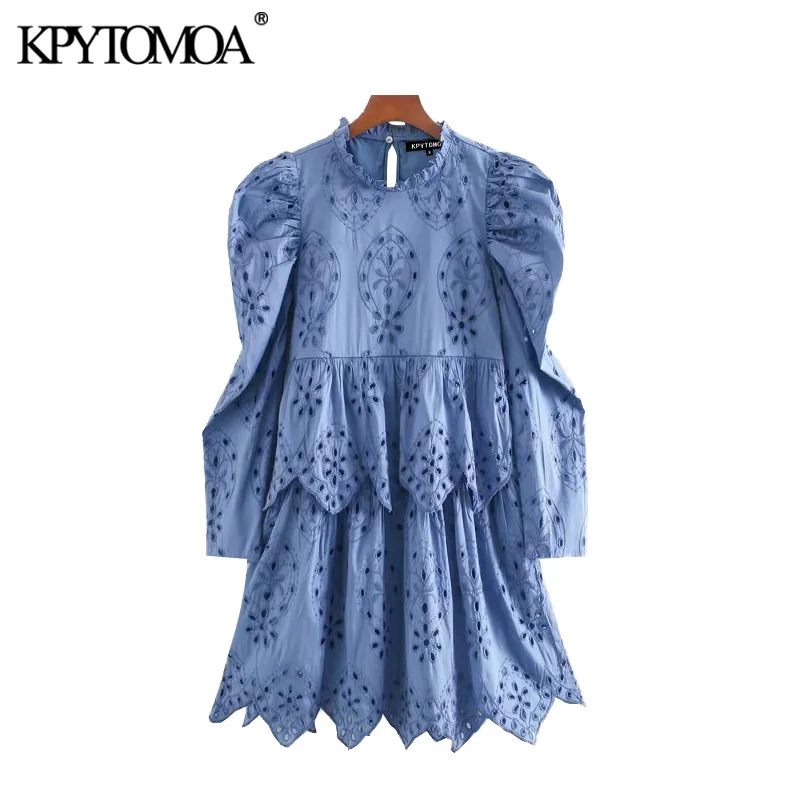 KPYTOMOA женское 2021 шикарное модное мини-платье с вышивкой винтажные женские платья