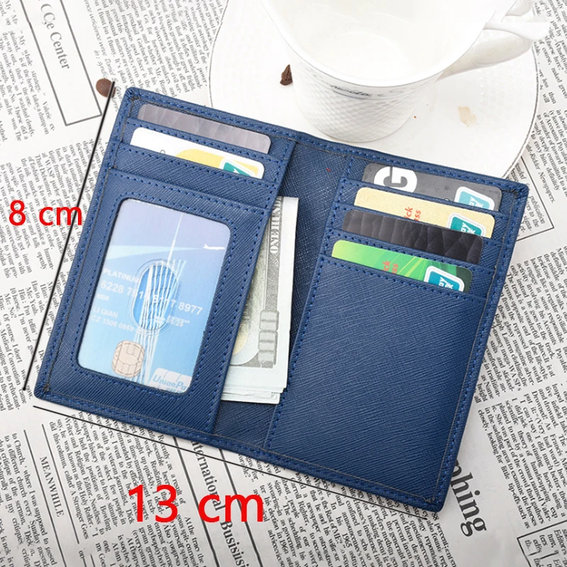 Men/Women  Business Credit Card Holder Mini ID Card Holders PU Leather Slim Bank Card Case Organizer Wallet