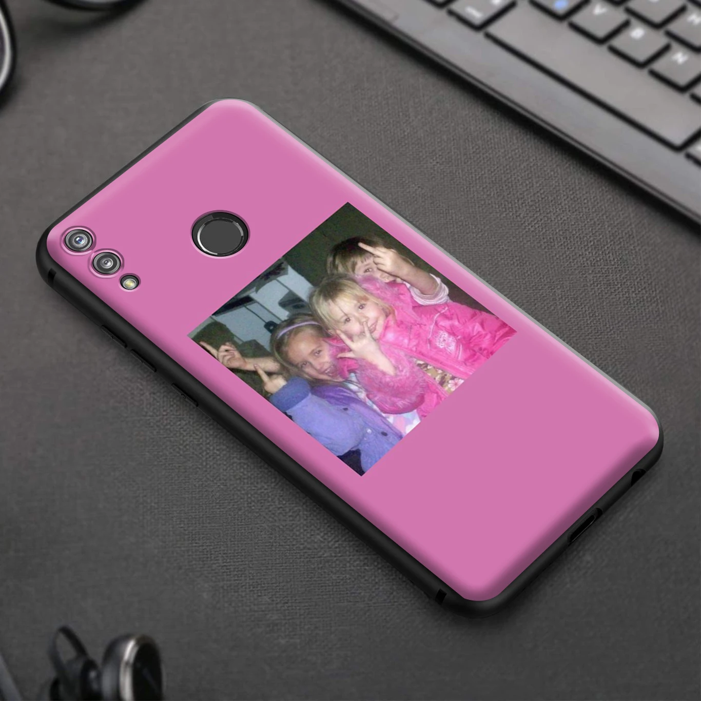 Розовый эстетический силиконовый чехол для Huawei Honor V30 30 8 8A 8X 8C 9 9X 10 Note View 20 20S Pro Lite |