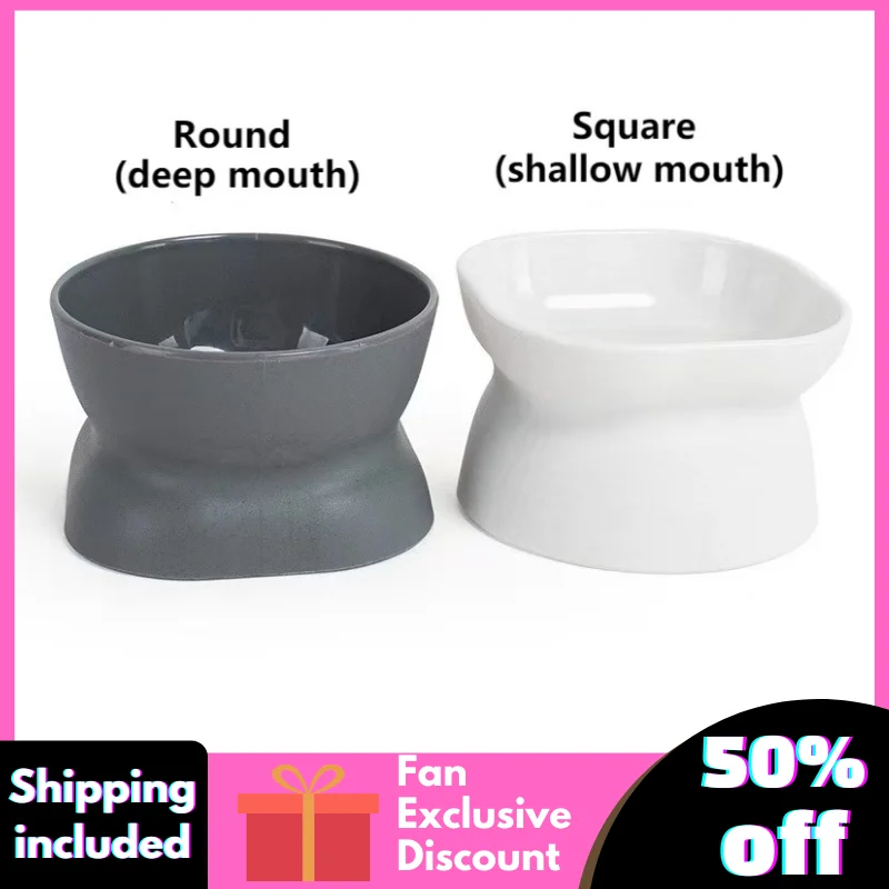 Приподнятая миска для кошек предотвращающая обратный поток наклоняющаяся и