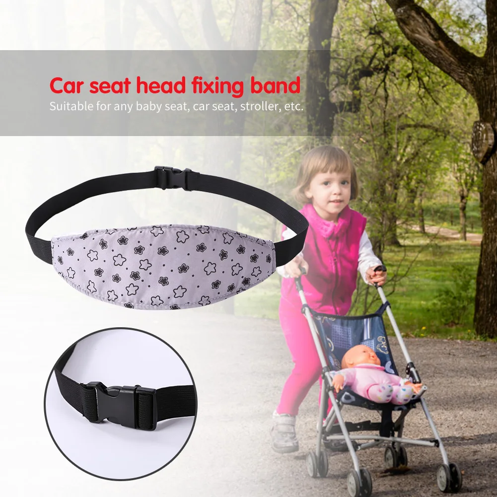 

Head Fixed Belt Sandwich Mesh Infants Car Pews Stars Printed Sleeping Pram Safety Pews Doze Band Car Baby Protection