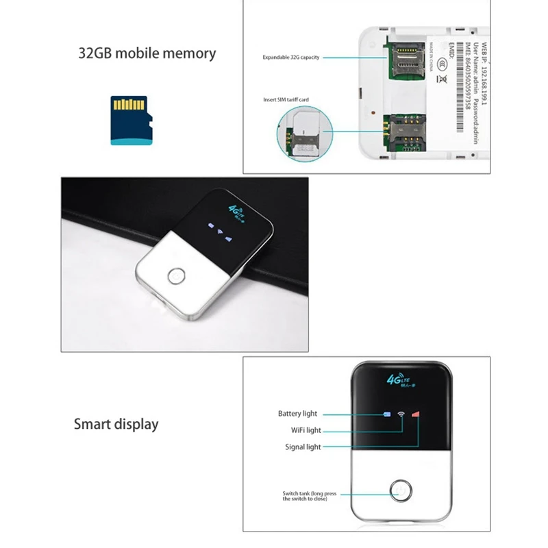Карманный Wi Fi MF925 1 4G CAT3 мобильный LTE MIFI роутер Мобильный портативный со слотом для