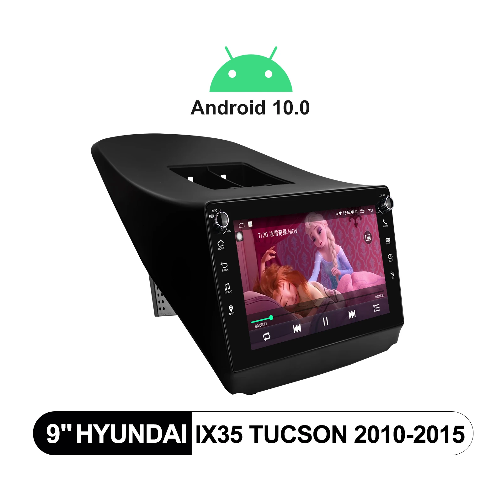 구매 현대 IX35 투싼 2010-2015 용 1 딘 카 라디오 안드로이드 10 9 인치 오토라디오 GPS 와이파이 4G 멀티미디어 플레이어 무선 카플레이, Android 10 Hyundai IX35 TUCSON