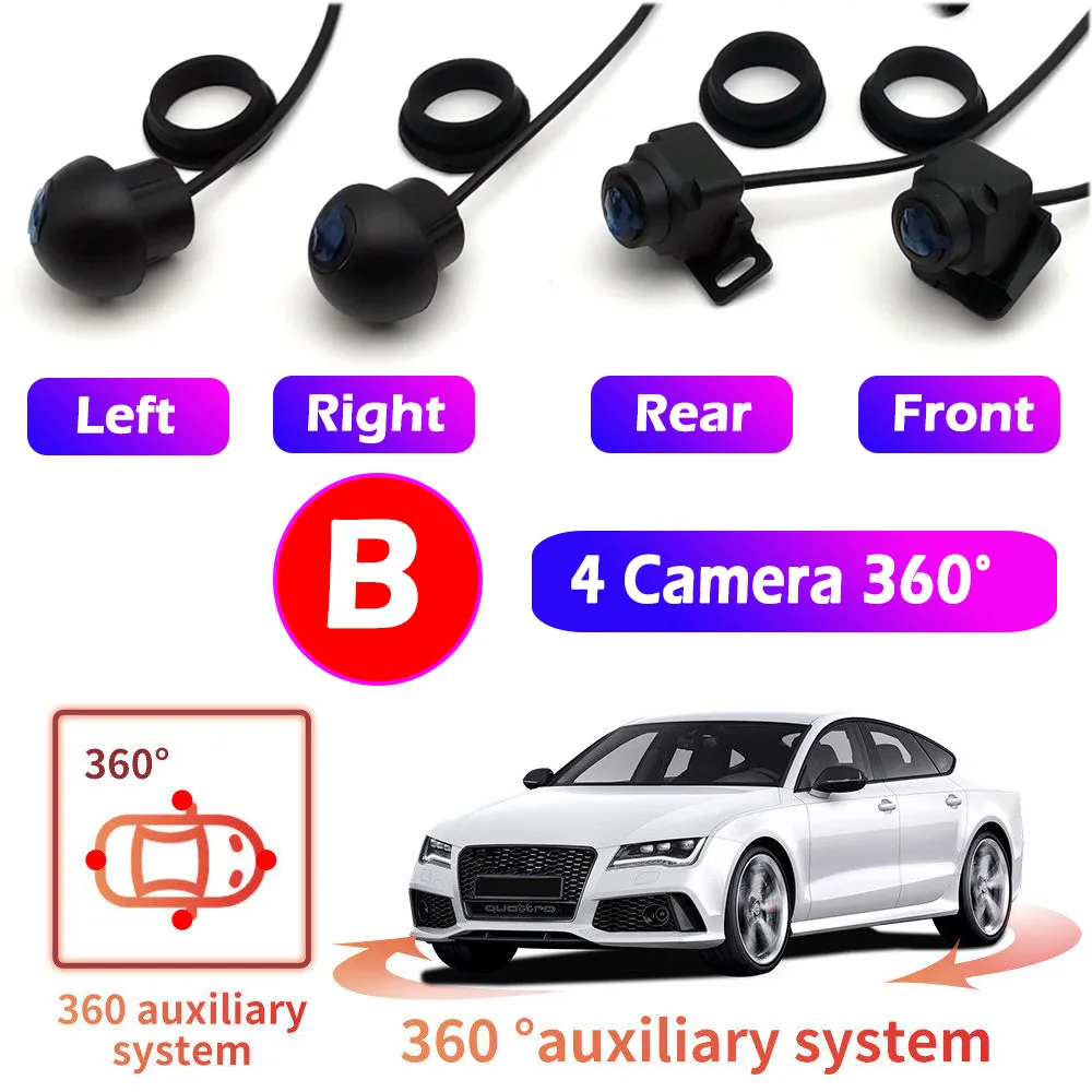 360° Panoramic Camera 720P HD Rear / Front Left Right 360 Accessories for Car android Radio | Автомобили и мотоциклы