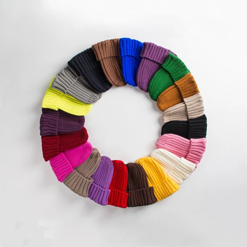 Зимняя ш= апка женская из смесового хлопка теплая мягкая вязаная шапка унисекс в