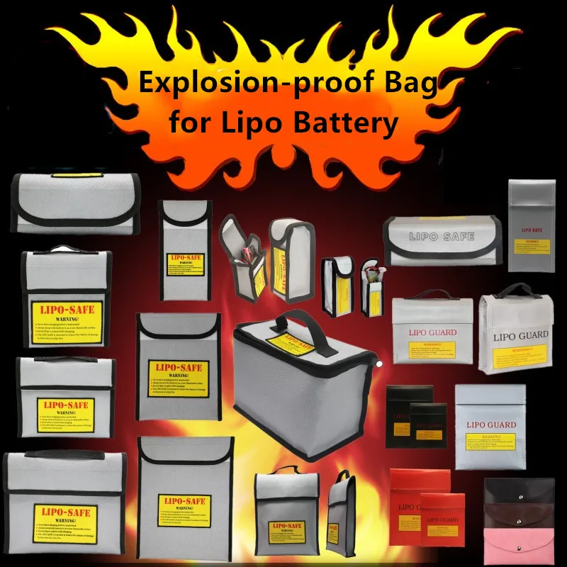 Безопасная батарея Lipo портативная огнеупорная Взрывозащищенная защитная сумка