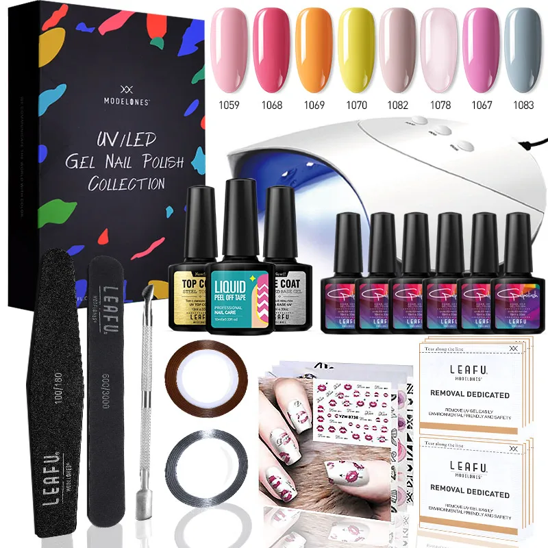 Modelones 18 шт./лот 36 Вт УФ-лампа для лечения Led Гель-лака ногтей набор инструментов