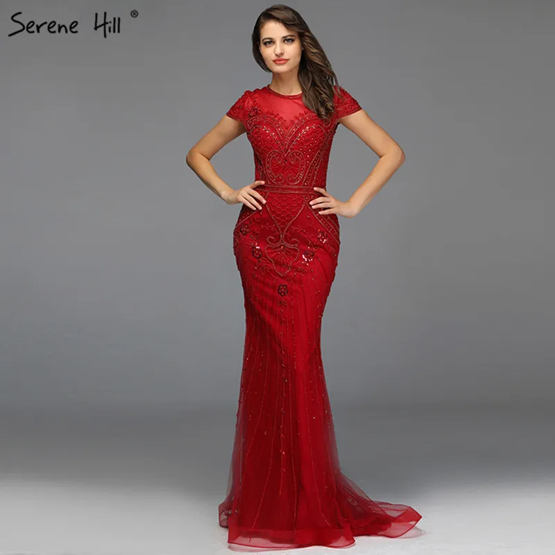 Дубай серое платье с коротким рукавом Вечерние платья Дизайн Бисер Роскошные