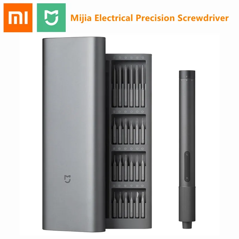 

Набор электрических прецизионных отверток Xiaomi Mijia, 2 редуктора, крутящий момент, 400 винтов, 1 Type-C, перезаряжаемый магнитный Алюминиевый корпу...