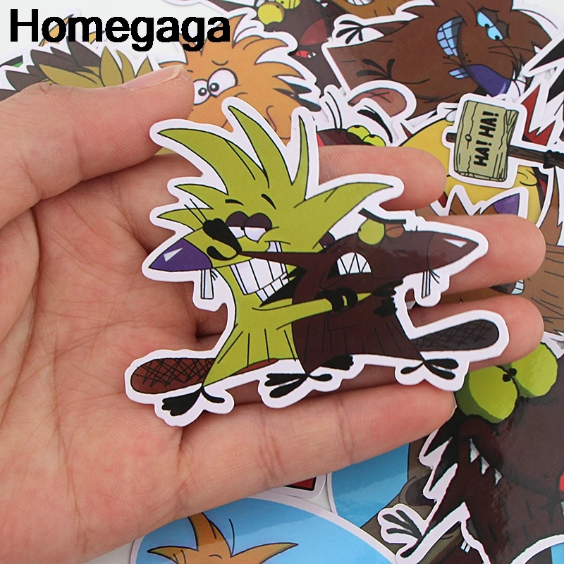 Homegaga 20 шт. наклейки Angry Beaver пакет для ноутбука скейтборд домашний декоративный виниловый наклейка DIY Скрапбукинг альбом D2296