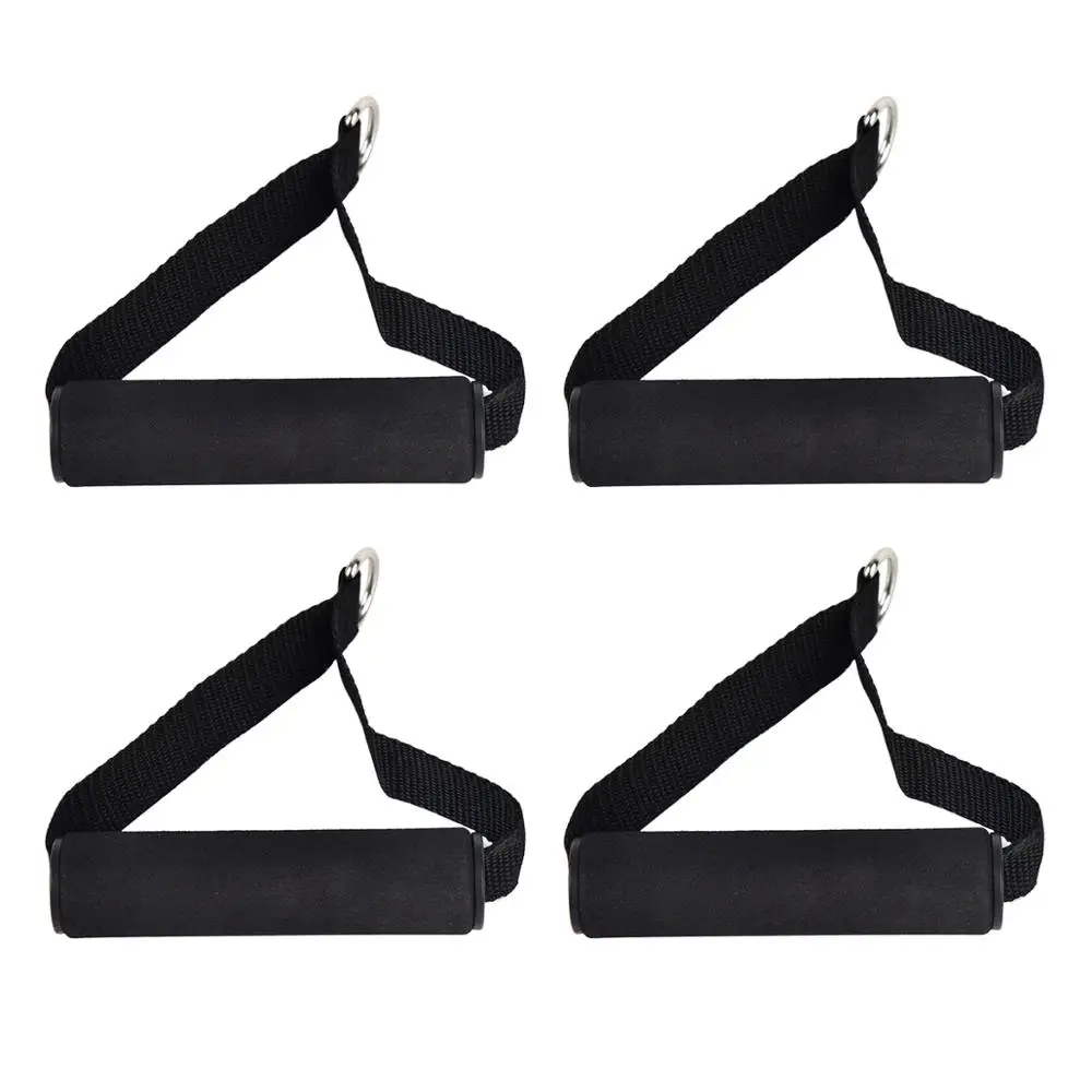 

1/4 Pcs Black Rope Cable Attachment Handle Bar Dip Station Resistance Gym Training Band For Yoga Belt Gym
