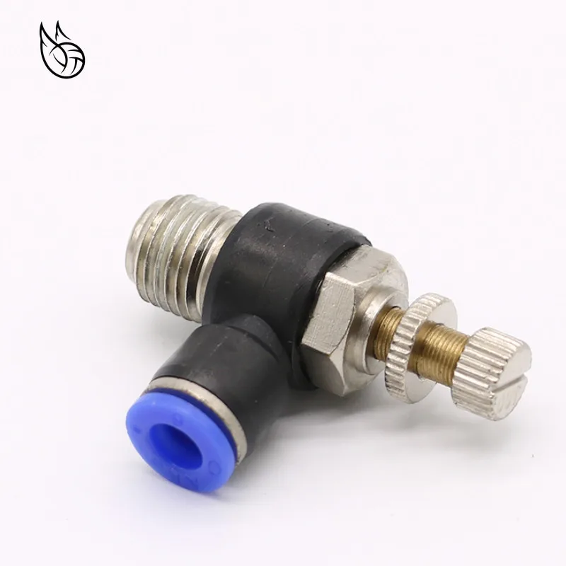 Пневматический регулятор скорости потока диаметр трубки 8 мм 6 10 12 наружный 1/4