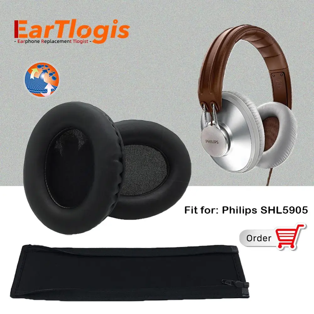 Фото EarTlogis запасные части для Philips SHL5905, наушники-вкладыши, бампер, накладка на наушники, подушка, 