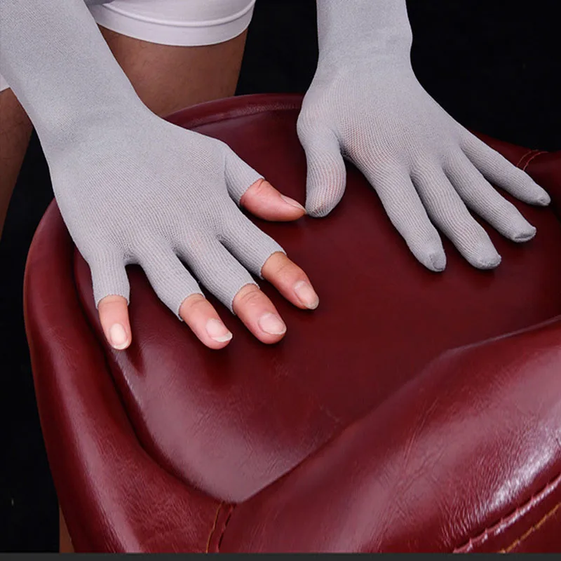 Бесшовное Боди унисекс 80D с длинным рукавом и пятью пальцами полупальто цельные