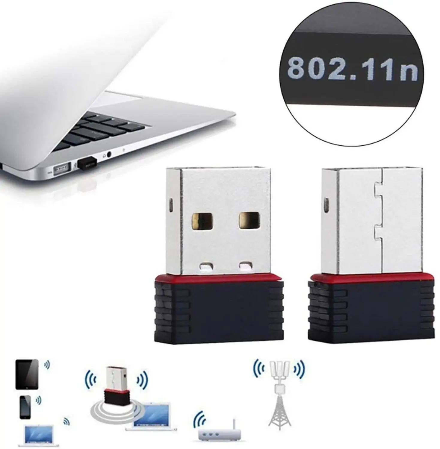 ZEXMTE мини беспроводная сетевая карта 150 Мбит/с USB WiFi адаптер для ПК ноутбук поддержка окна 10 8 7 MAC 2,4 ГГц беспроводной адаптер