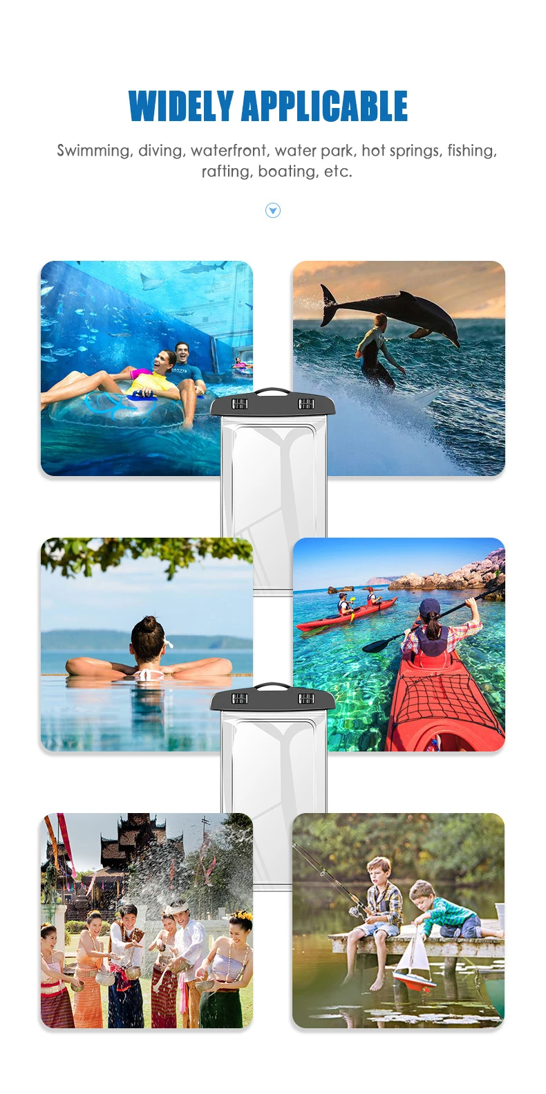 Universal Intelligent Touch-screen Swimming Waterproof Mobile Phone Cover For IPhone 12 11 Pro Max Huawei Xiaomi Redmi Samsung