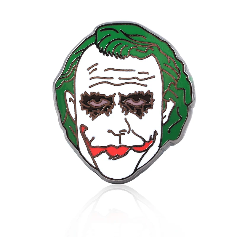 X329 SG фильм ужасов Стивен Кинг это броши булавка Джокер Pennywise фигура значок на лацкане булавки лицо Чаки Косплей Детская сумка ювелирное изделие подарок - Окраска металла: X329