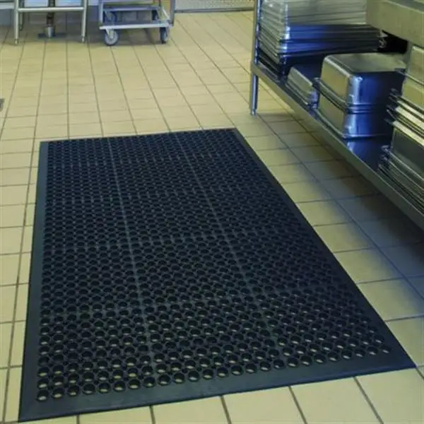

Bar Kitchen Industrial Floor Mat Multi-functional Anti-fatigue Drainage Rubber Non-slip Mat 150*90cm