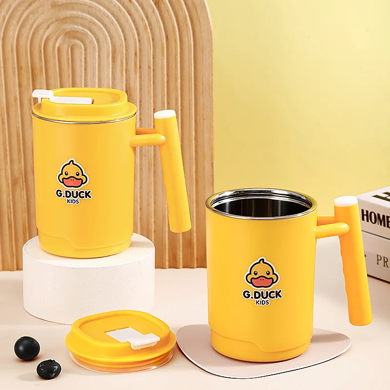 

400ml Thermos Cup Large Capacity 304 Stainless Steel Mug With Lid Coffee Milk Cup Removable Washable Tea Coffee Mug Gift