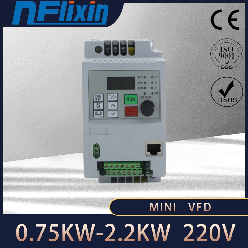 

2.2kw Inverter 220v 2.2kw VFD Variable Frequency Drive VFD Inverter 400Hz 10A VFD Inverter 1HP Input 3HP frequency inverter