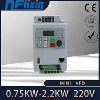 vfd 0 75kw1 5kw2 2kw inverter 220v ac frequency inverter 1 phase input 3 phase 220 v output
