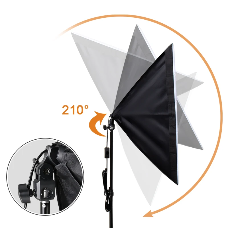 Photography Softbox Lighting With Tripod Kit Studio Soft Box Continuous Equipment For Photographer Record Photos Videos |