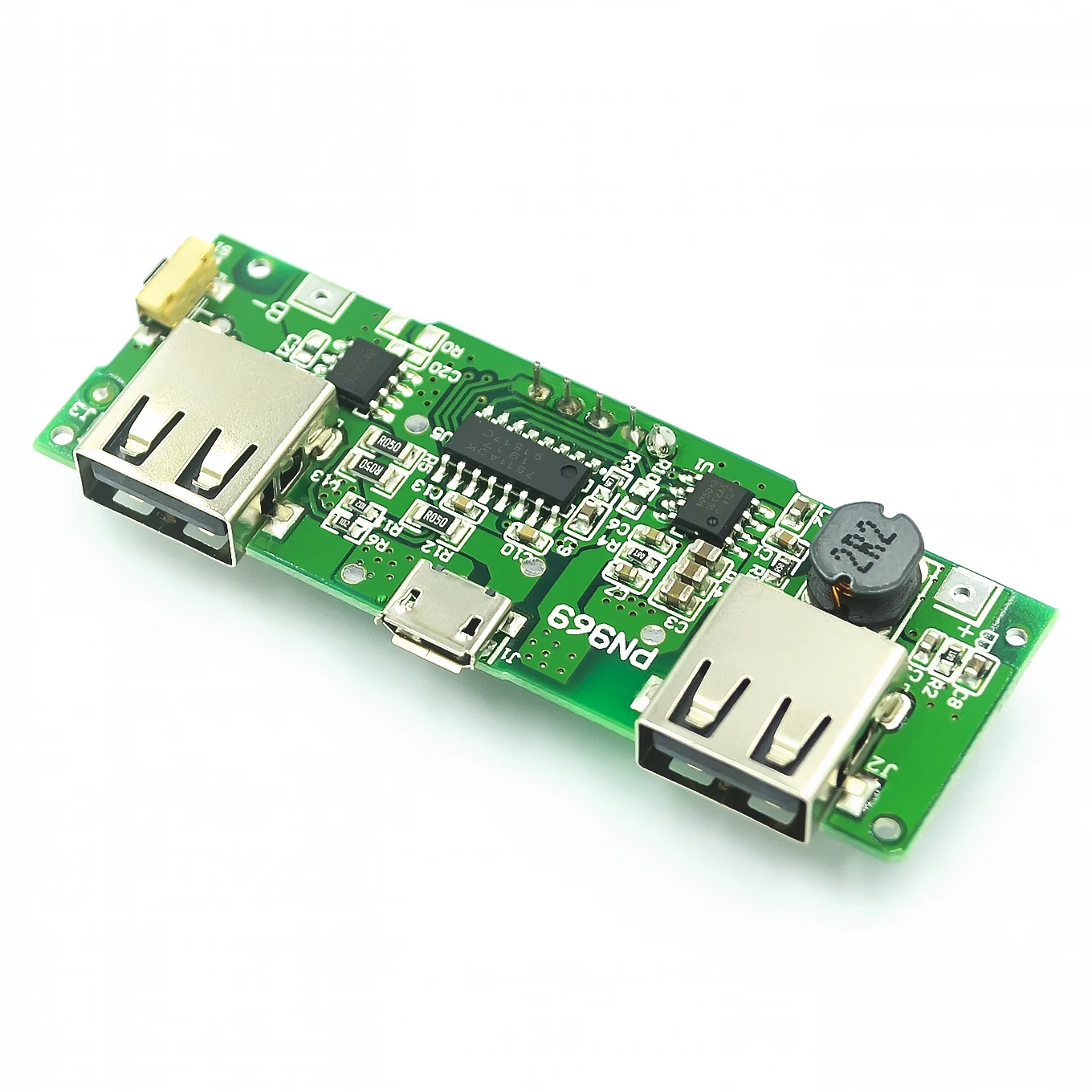 Светодиодный двойной USB 5V 2.4A Micro/Type-C Мобильный Внешний аккумулятор 18650 модуль