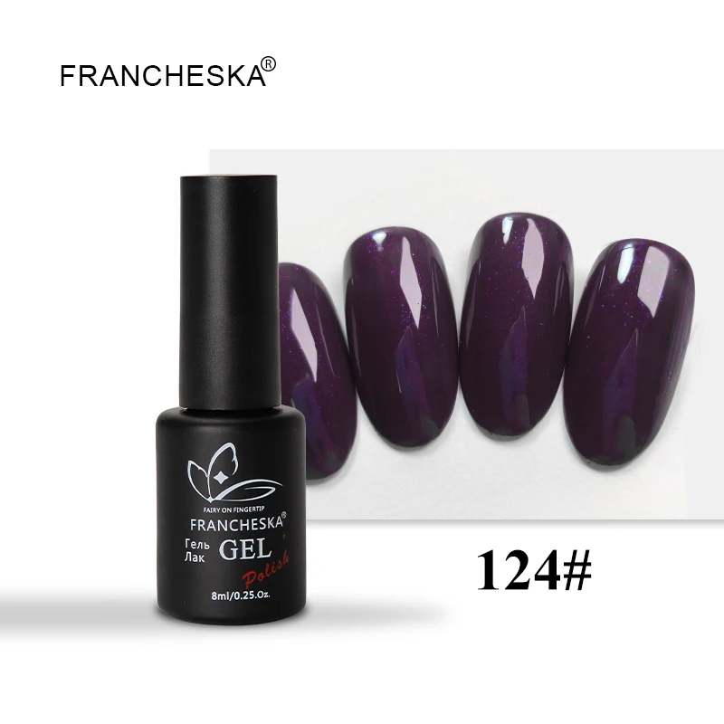 Color UV gel 124 Francheska резиновое Базовое покрытие верхнее покрытие базовый топ набор oje Унас гель лак nagels spulletjes дизайн ногтей lakiery hybrydowe гель лак - Цвет: Color UV gel 124